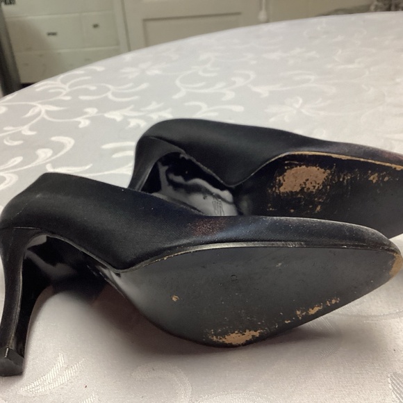 Charles JOURDON SATIN HEELS SIZE4/1/2. Amazing see description BLACK 🖤 - Picture 5 of 10